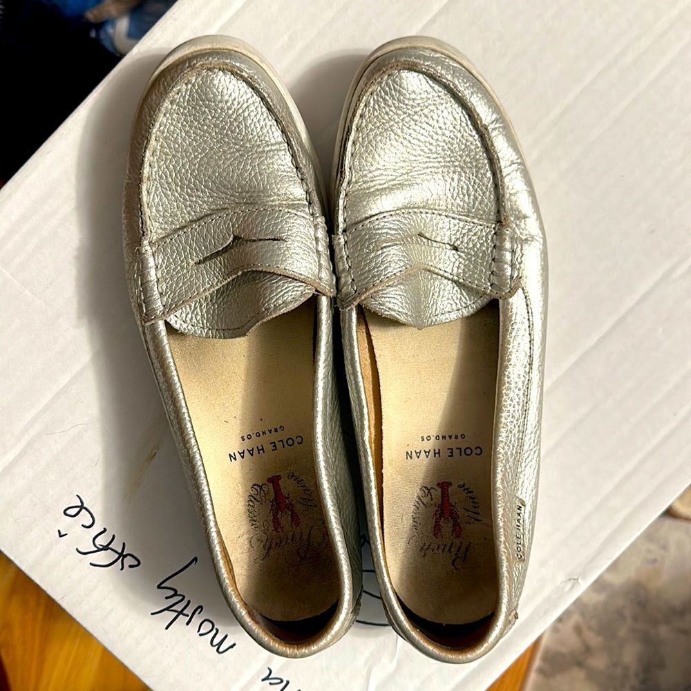 Silver shoes
